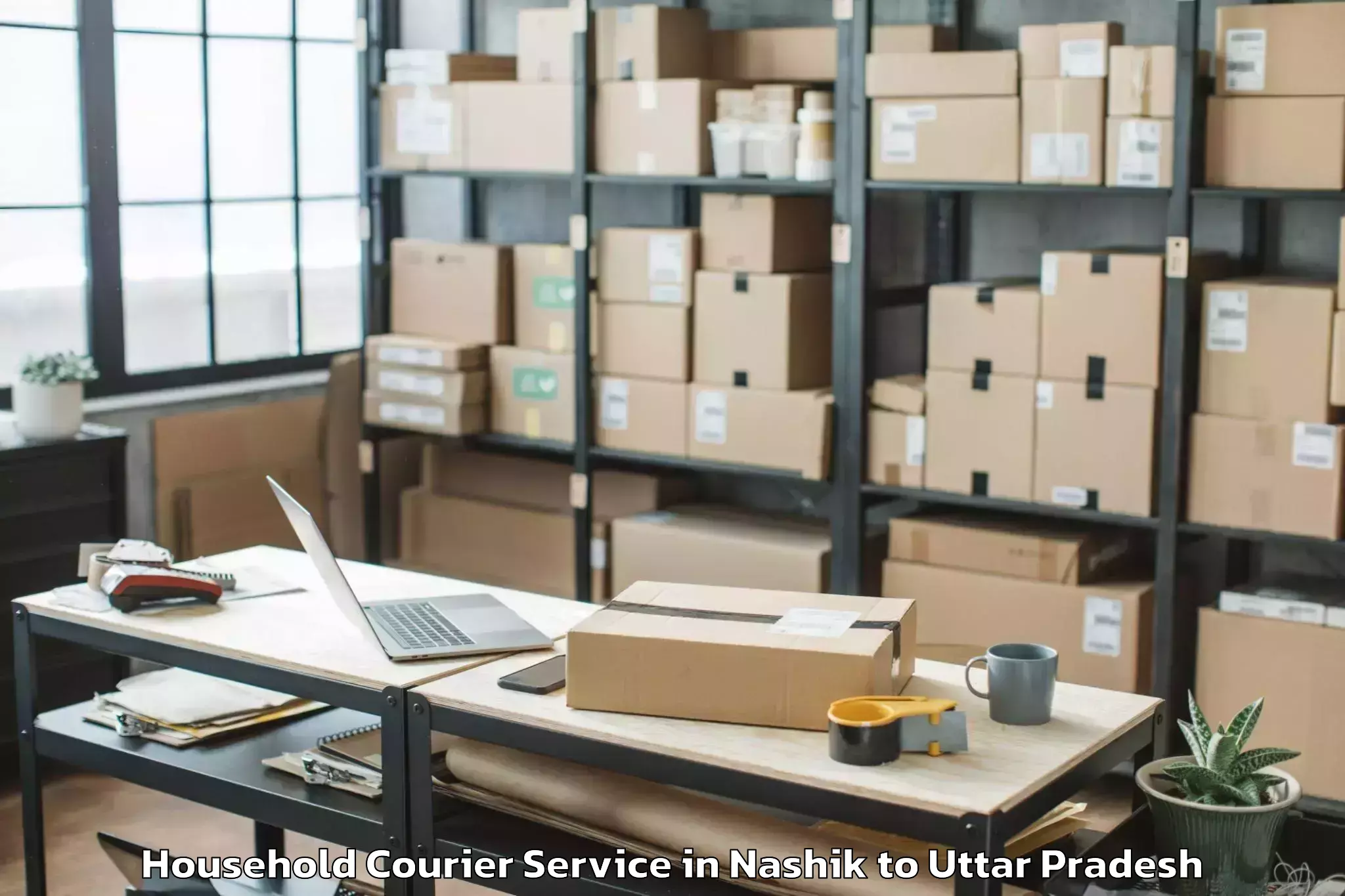 Top Nashik to Zamania Household Courier Available